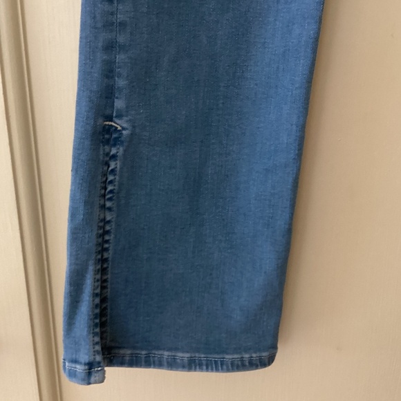 Frame Le Super High Mini Boot Split Hem Jeans Light Wash Color Danbury Sz 27 - Picture 6 of 15
